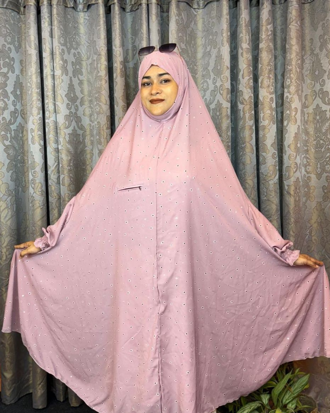4-Print Khimar Pink Alex Fabric